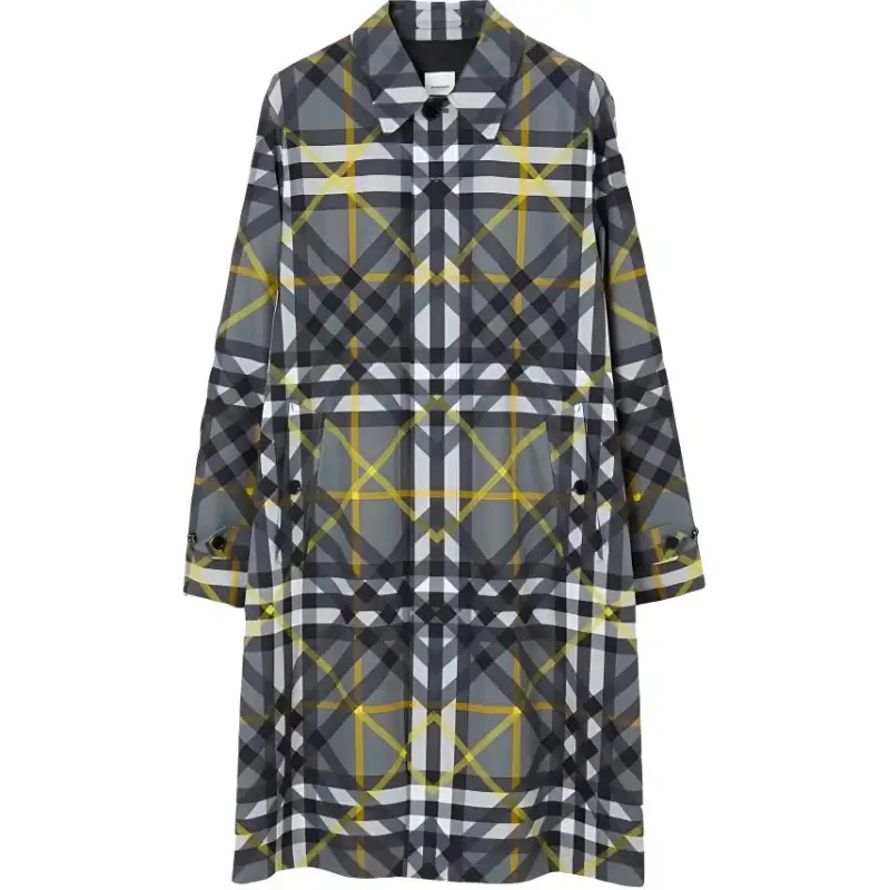 Burberry Coats Men's Multicolor Lapel Moderate Straight Fit