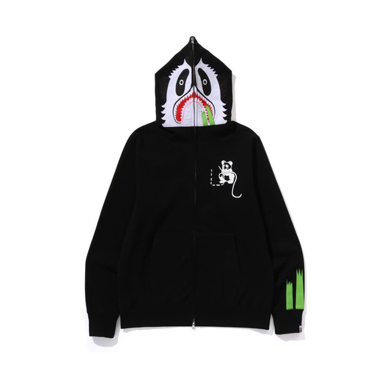 Мужское худи A BATHING APE с пандой (черное)
