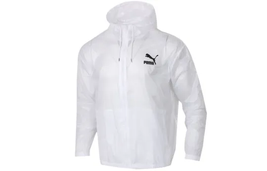 PUMA Sun Protection Clothing Unisex White Hooded Moderate