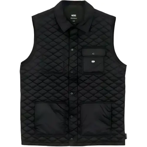 Vans Vests Men's Black Lapel Other