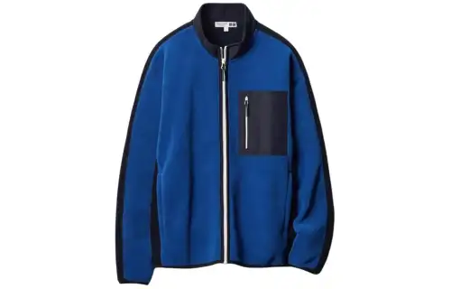 UNIQLO x JW Anderson Velvet feel Coat Unisex Navy Blue