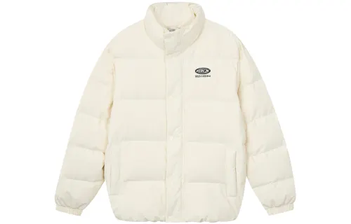 Skechers Down Jackets Unisex White/034H Stand Collar Moderate Other