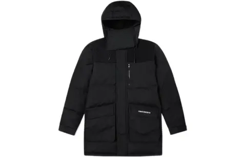 Converse Down Jackets Men's Black Hooded Moderate Other