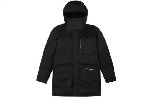 Converse Down Jackets Men's Black Hooded Moderate Other