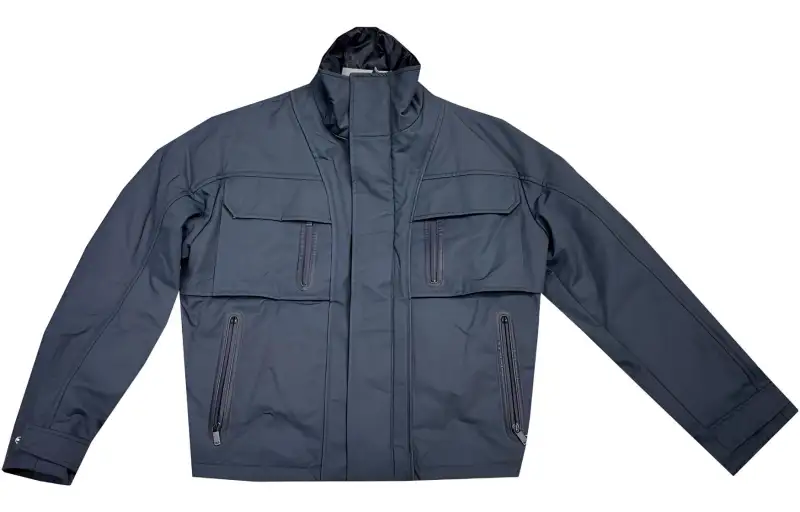 DIOR Jackets Men's Gray Blue Stand Collar Moderate Other