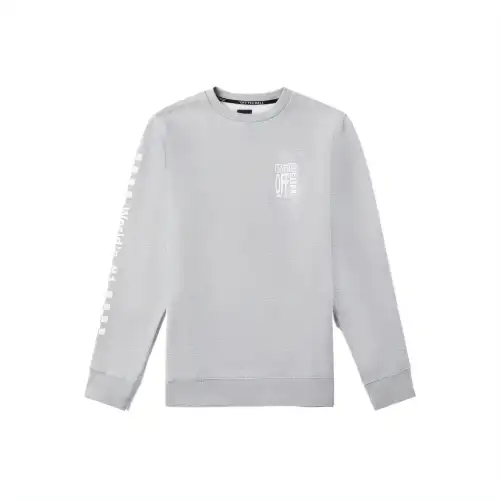 Vans Sweatshirts Men's Gray Crew Neck Moderate Regular