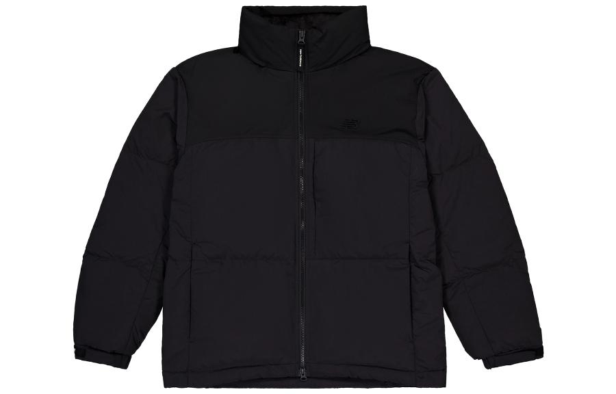 New Balance Keep warm storage system with hood, suede black down jacket for men and women, goose down