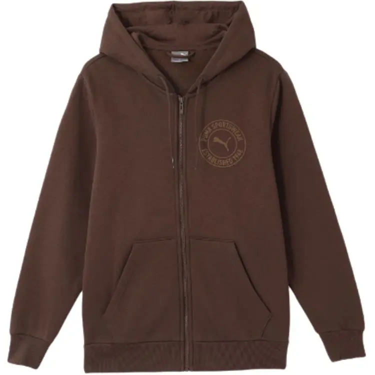PUMA Jackets Men's Brown Hooded Moderate Other