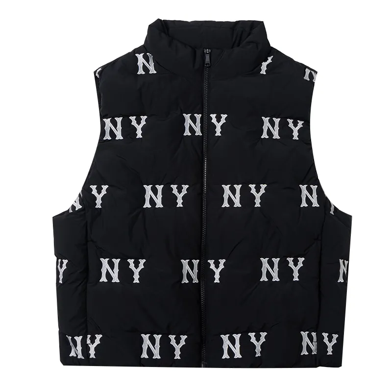 MLB Down Vests Unisex Black Stand Collar Moderate Other