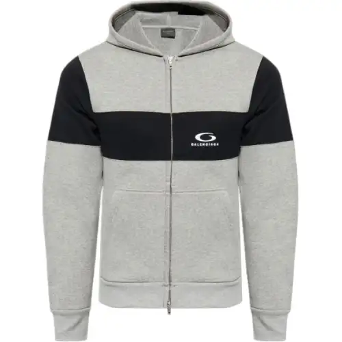 Balenciaga Logo Embroidered Zipped Hoodie