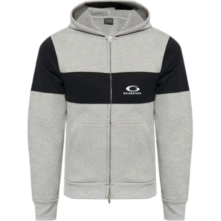 Balenciaga Logo Embroidered Zipped Hoodie