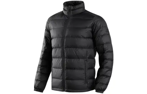 Skechers Down Jackets Men's Black Stand Collar Moderate
