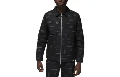Jordan Flight Heritage Jackets Men's Black Lapel Moderate Other