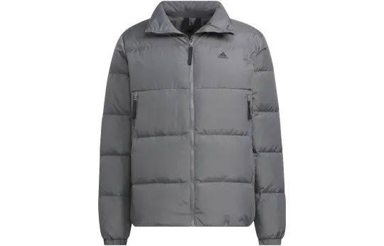 Adidas Down Jackets Men's Gray Stand Collar Moderate Other