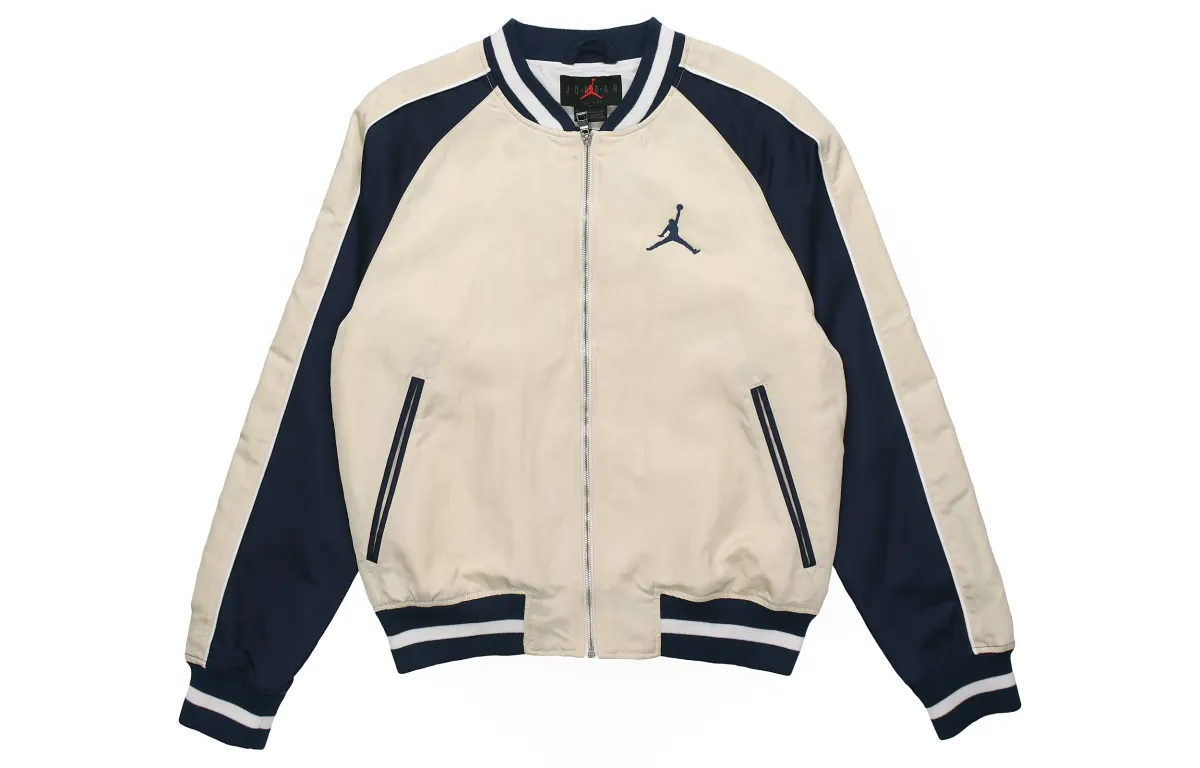 Jordan Baseball Jacket Men's Light Milk White