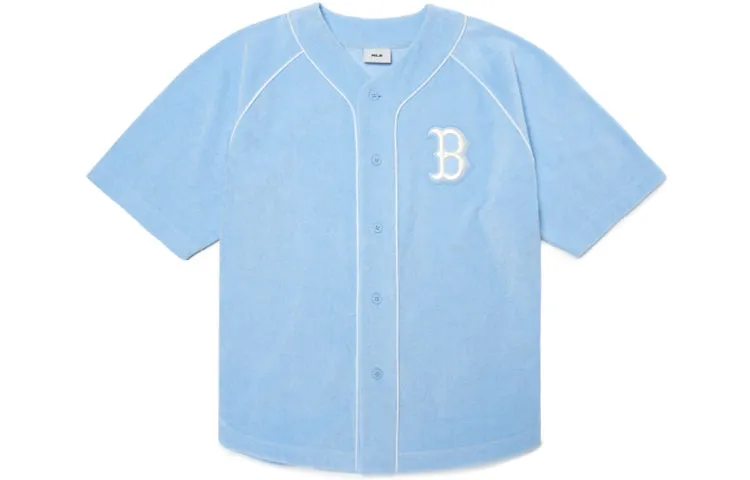 MLB Boston Red Sox Baseball Jackets Unisex Blue V-neck Moderate