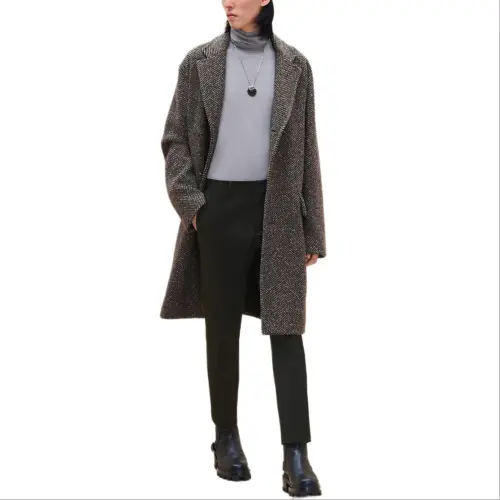 HERMES Coats Men's Dark Brown Moderate Straight Fit