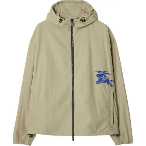 Burberry Ekd Printed Hooded Zipped Jacket