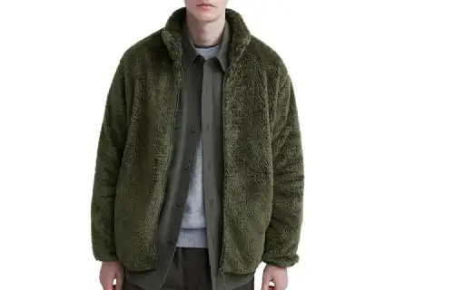 UNIQLO Velvet feel Coat Unisex Dark Olive