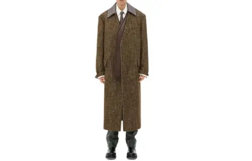 Bottega Veneta Coats Men's Multicolor Lapel Moderate Straight Fit