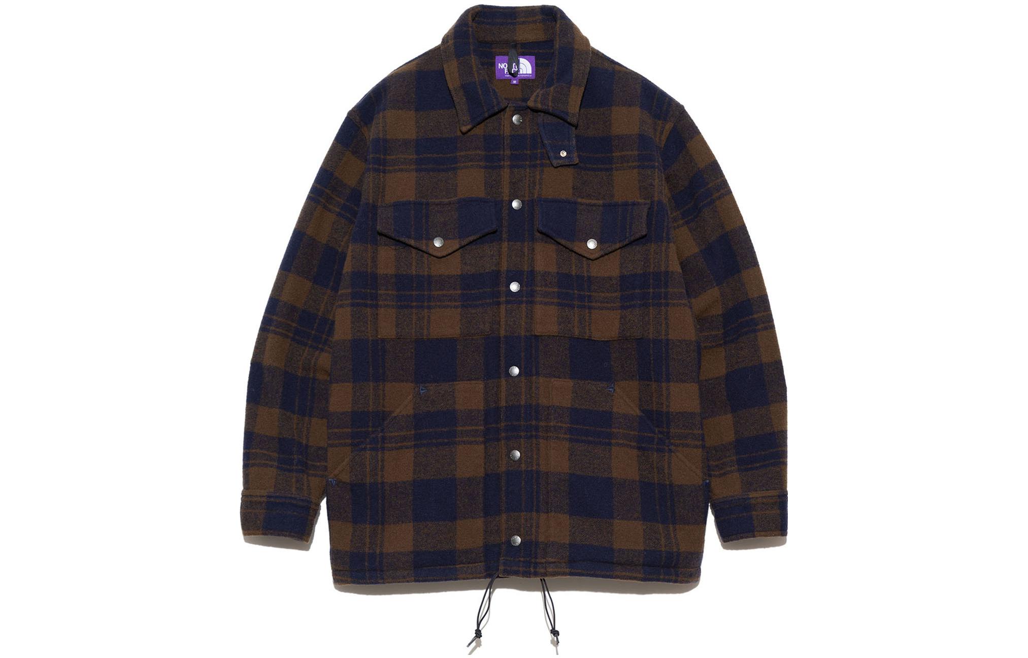 Мужская куртка nanamica x THE NORTH FACE (в клетку) — Коричневый — фото 9