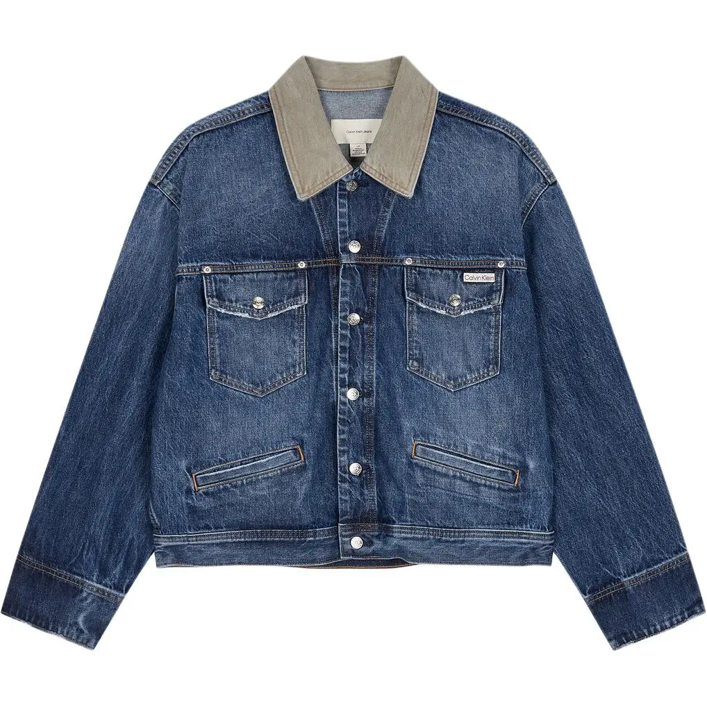 CALVIN KLEIN Denim Jacket Men's Dark Blue