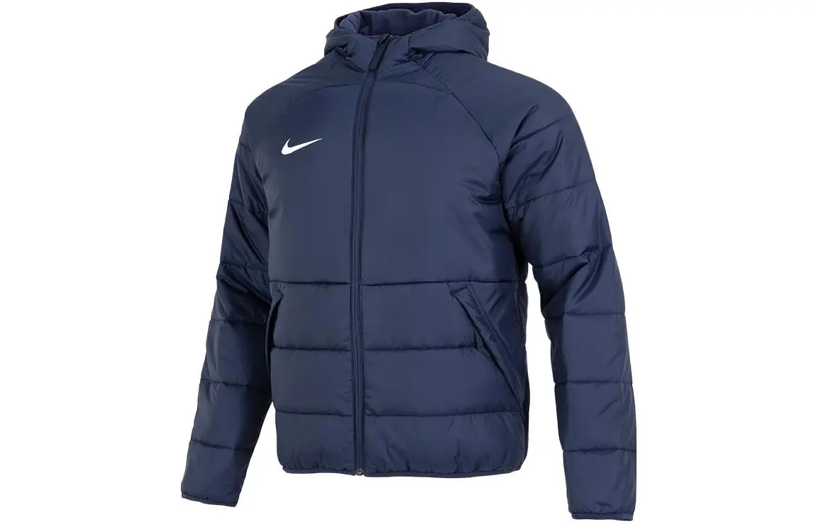 Nike Puffer Jackets Men's Blue Hooded Moderate Other
