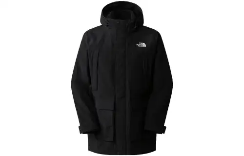 THE NORTH FACE Puffer Jackets Men's Black Detachable Hood Moderate Parka Puffer Jacket