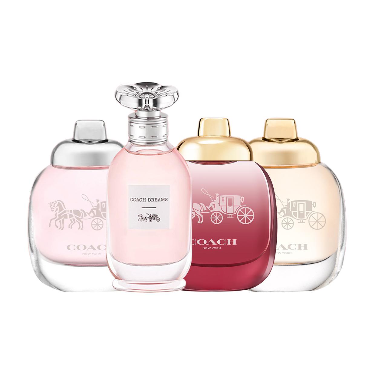 COACH Dream Journey Perfume Sample Set Four Piece Set Eau De Toilette Eau De Parfum EDP Rose Pear