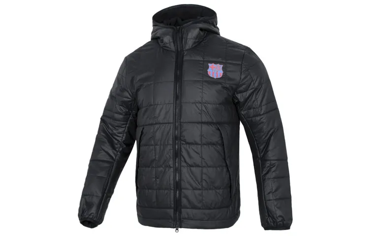 Nike Puffer Jackets Men's Black Hooded (Non-detachable) Moderate Straight Fit