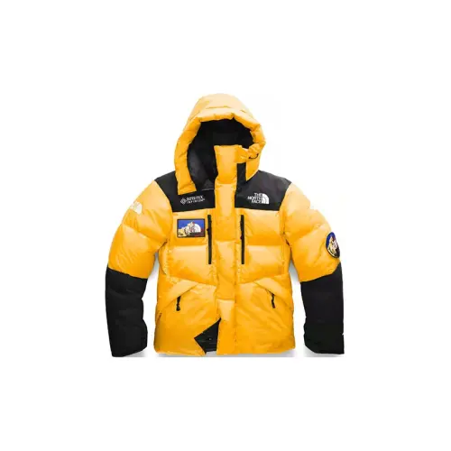 THE NORTH FACE HIMALAYAN Down Jackets Unisex Yellow Hooded Thickened