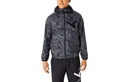 ASICS AIM WIND BREAKER Jackets Men's Blue Hooded Moderate Other