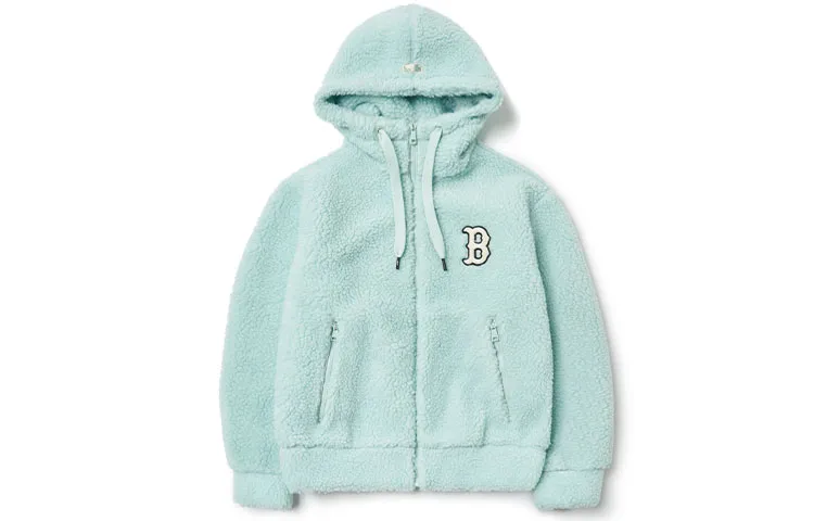 MLB Velvet Jackets Unisex Mint Green Hooded (Non-detachable) Moderate