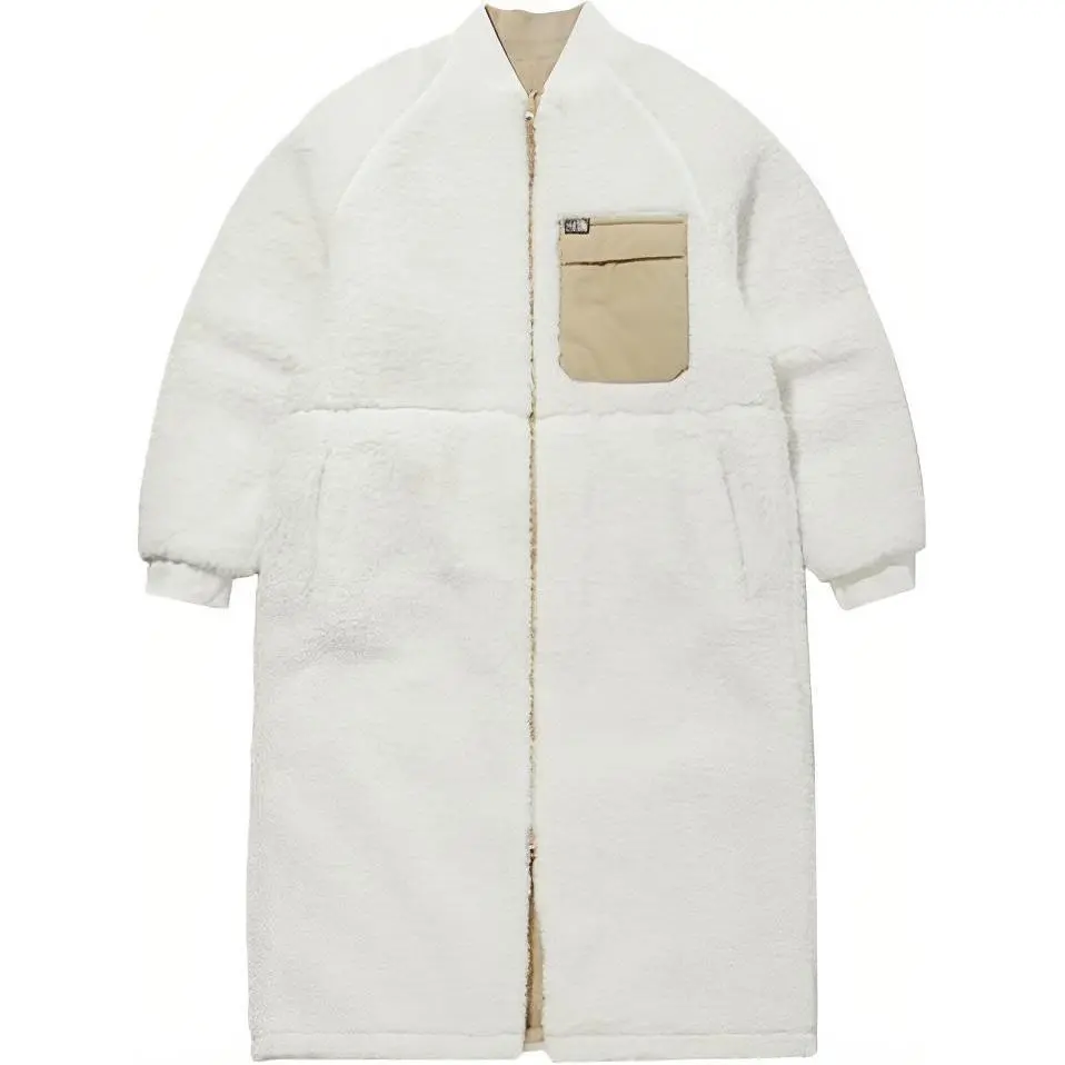THE NORTH FACE Coats Men's White Baseball Collar Moderate Straight Fit
