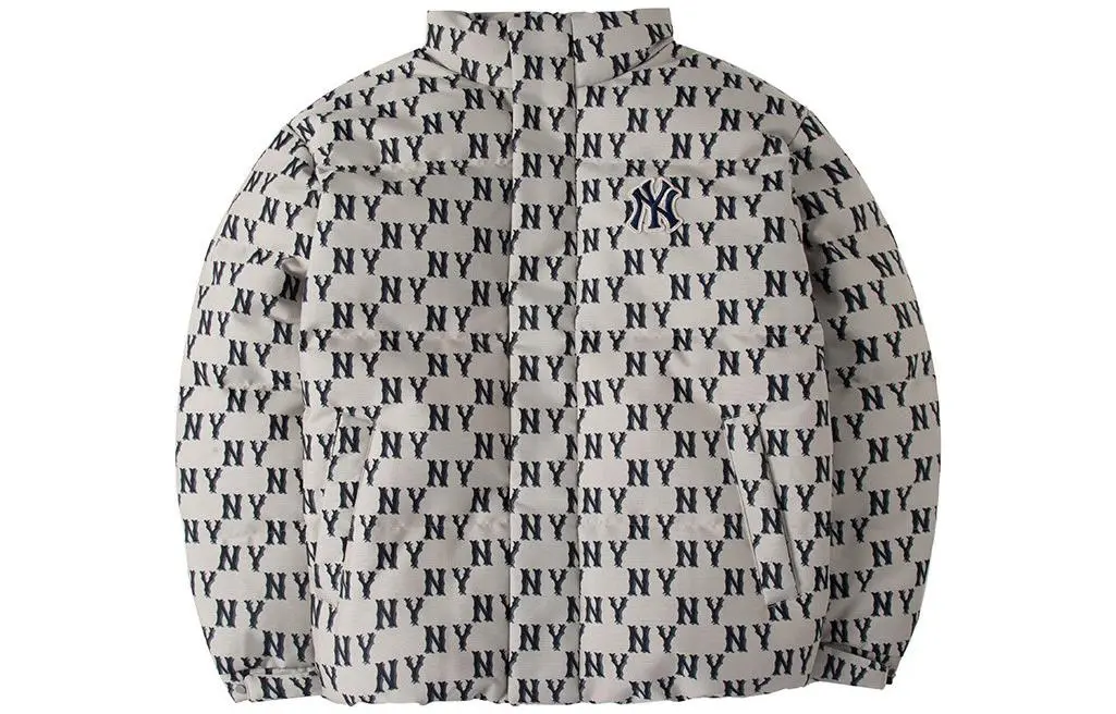 MLB Down Jackets Unisex Cream Stand Collar Moderate Other