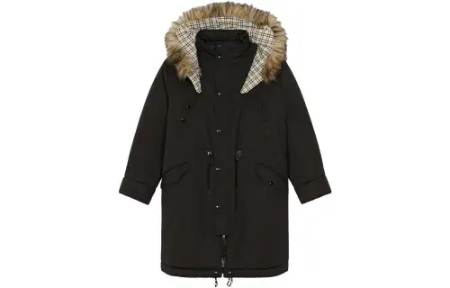 Kenzo faux-fur-detailed hooded coat