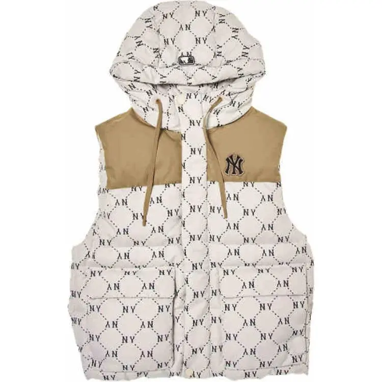 MLB New York Yankees Vest Unisex Dark Cream