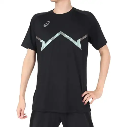 ASICS T Shirts Men's Black Crew Neck