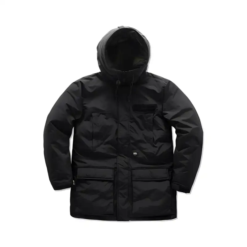 Vans Down Jackets Men's Black Hooded Moderate Down Jacket