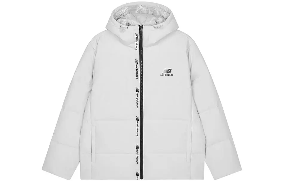 New Balance Down Jackets Men's White Hooded Thickened Other