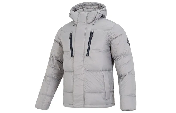 Under Armour Down Jackets Men's Light Gray Hooded Moderate Other