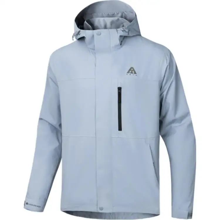 Anta Outdoor Hiking Waterproof, Windproof, Breathable, And Abrasion Resistant Windbreaker Jacket Unisex Mist Gray