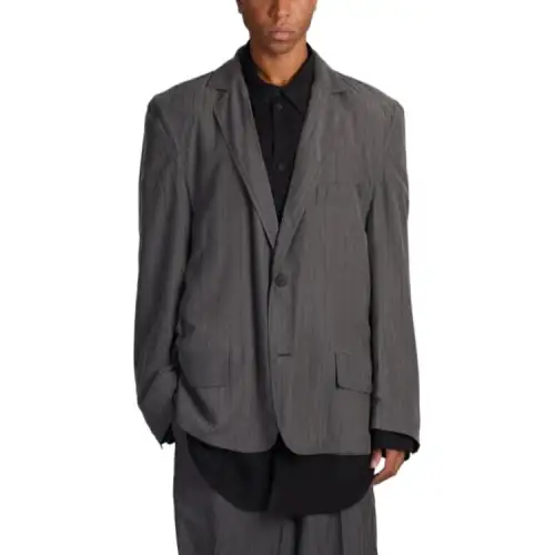 Balenciaga Business Suit Coat Loose Fit Men's Gray