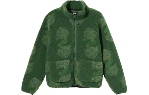 Stussy Flor Sherpa Mock Neck Jacket