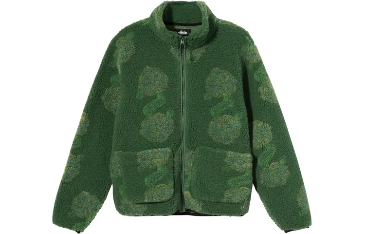 Stussy Flor Sherpa Mock Neck Jacket