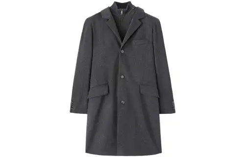 Loro Piana Coat Men's Black Gray