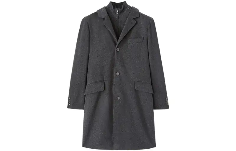 Loro Piana Coat Men's Black Gray