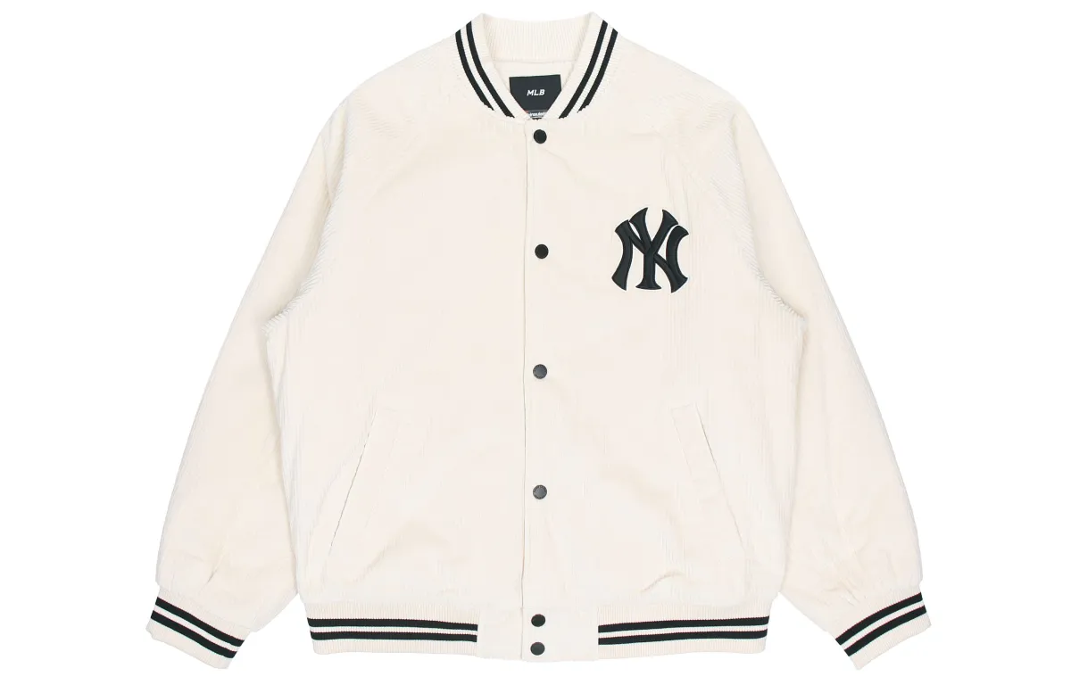 MLB Baseball Jacket Unisex Cream