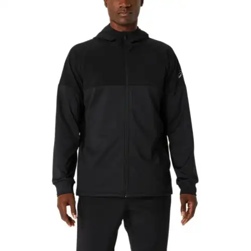 Asics KNIT JERSEY FULL ZIP HOODIE Jackets & Coats Men's Black