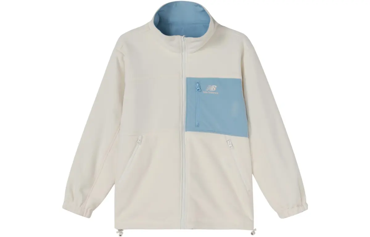 New Balance Velvet Jackets Unisex Blue Hooded Moderate